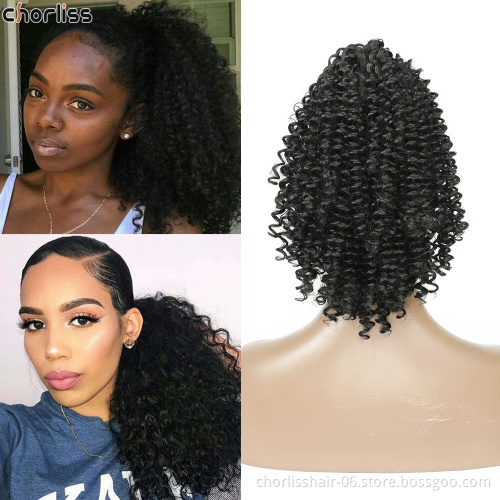 Wholesale Best Price Chorliss Ponytail Holders Natural Color For Girls Drawstring Net For Curly Ponytails Hair Extensions